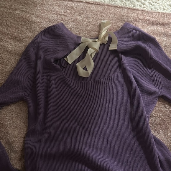 Massimo Dutti | Massimo Dutti Open Back Tie Sweater - Picture 3 of 4